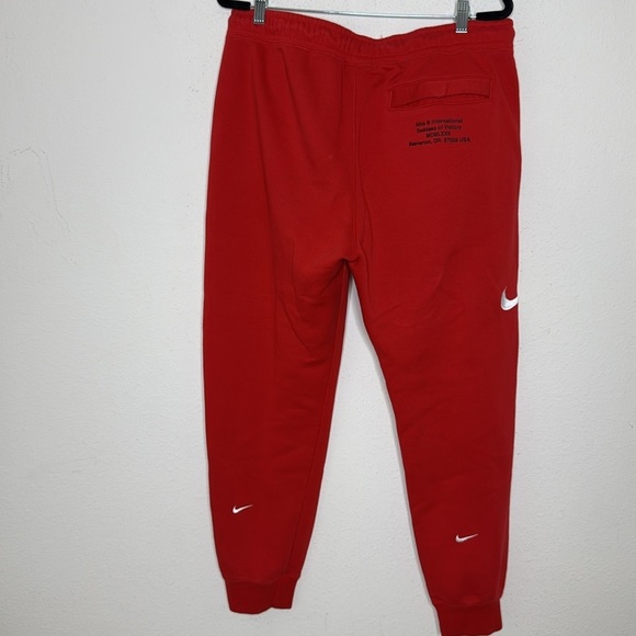 NIKE Sweatpants Swoosh-University workout leisure Red/White size Large - Picture 4 of 7